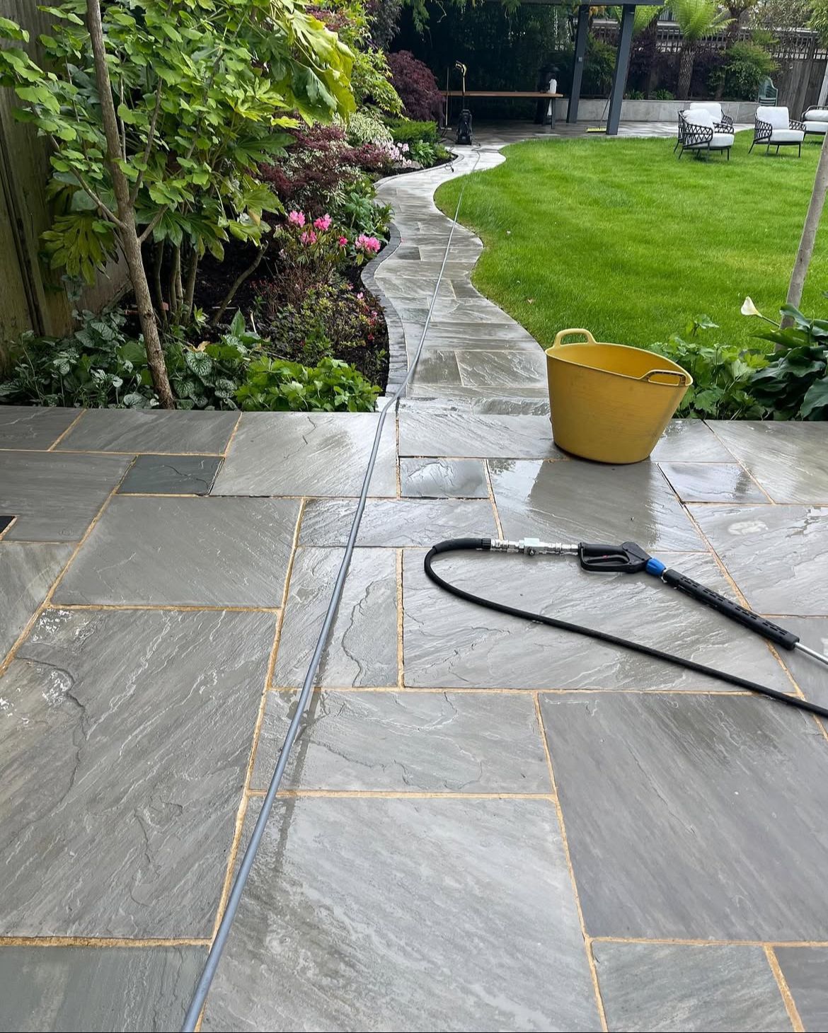 Transformed outdoor patio space