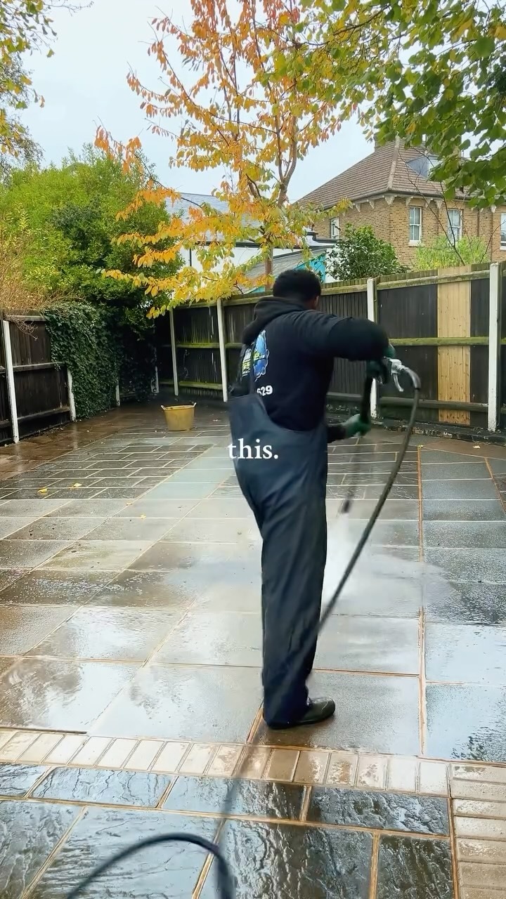 Clean driveway and patio